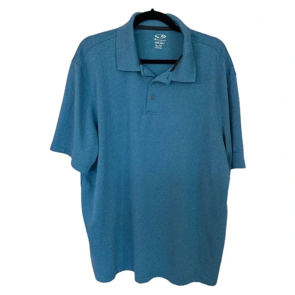 C9 Champion Duo Dry Men's Short Sleeve Blue Polo Size XL GUC